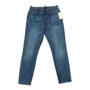 Juicy Couture Straight Leg Blue Jeans NWT Drawstring Waist